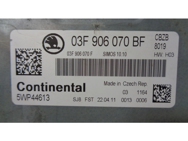 Блок управления двигателя 03F906070BF   Skoda Yeti (5L)