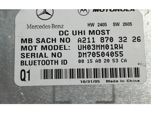 Модуль «Bluetooth» A2118703226, UH03MM01RW   Mercedes-Benz C W203