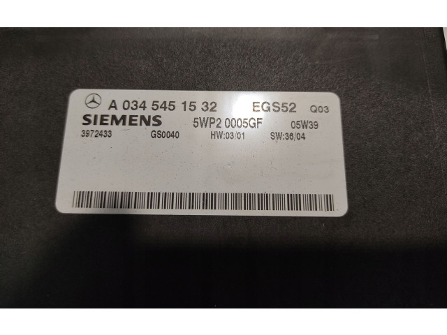 Блок управления коробкой передач A0345451532, 0345451532   Mercedes-Benz CLS C219