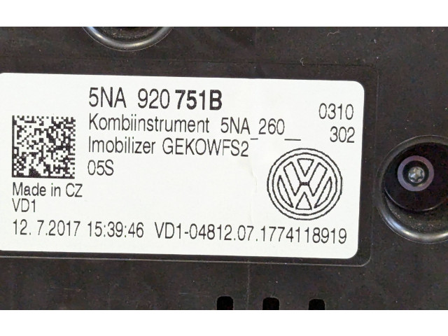 Přístrojová deska  Volkswagen Tiguan 2017 5NA920751B  