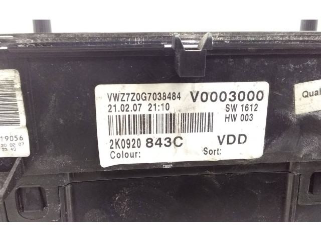 Панель приборов 2K0920843C   Volkswagen Caddy       
