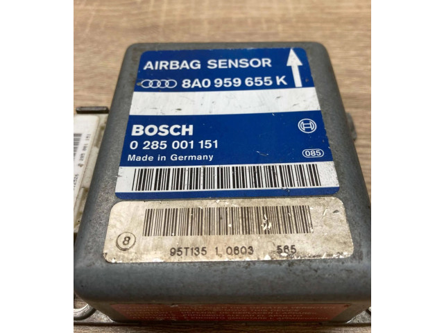 Блок подушек безопасности 8A0959655K, 0285001151   Audi A8 S8 D2 4D