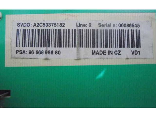 Přístrojová deska  Peugeot 207 CC 2014 9666898680, A2C53375182  