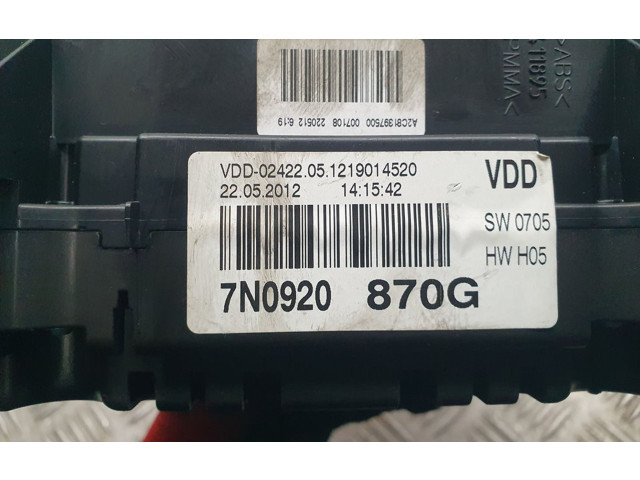 Přístrojová deska  Volkswagen Sharan 2010 7N0920870G  