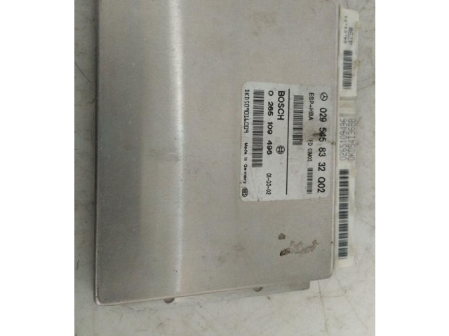 Řídící jednotka 0265109496, Q02   Mercedes-Benz A W168 1997