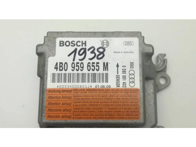 Блок подушек безопасности 4B0959655M, 0285001432   Audi A4 S4 B6 8E 8H