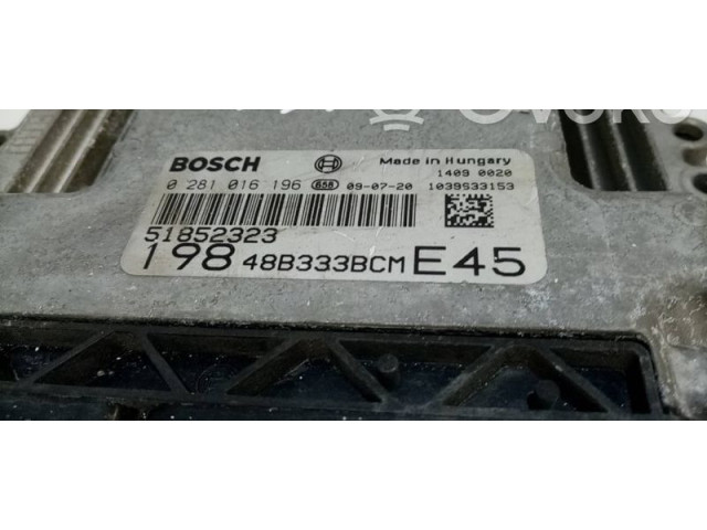 Řídící jednotka 51852323, 0281016196   Fiat Bravo 2010
