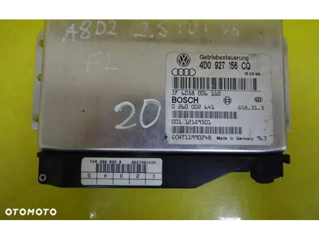 Блок управления коробкой передач 4D0927156CQ, 0260002641   Audi A8 S8 D2 4D