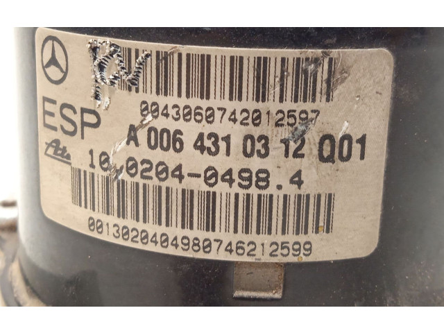 Jednotka ABS A0064310312, A0365454032   Mercedes-Benz SLK R171 2006