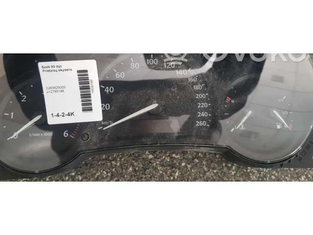 Панель приборов P12785198, 0263625005   Saab 9-3 Ver2       