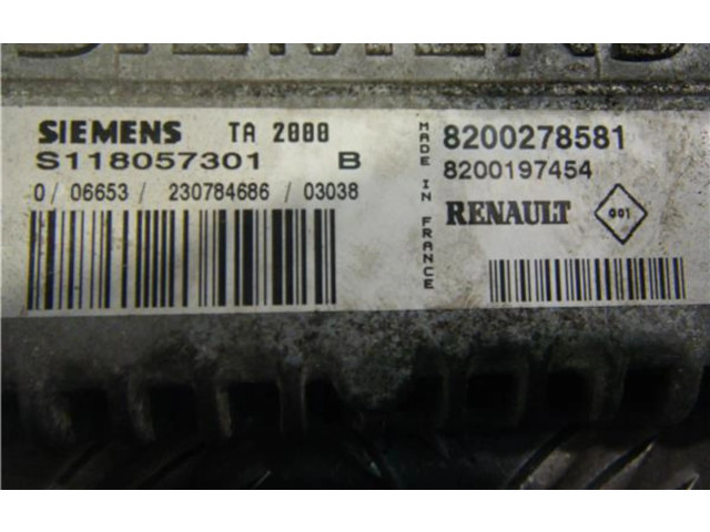 Блок управления коробкой передач 8200278581, S118057301B   Renault Megane II