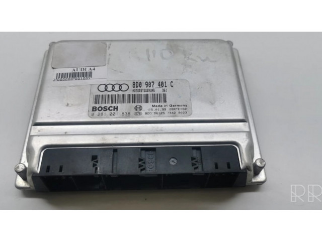 Блок управления двигателя 8D0907401C, 0281001838   Audi A4 S4 B5 8D