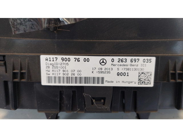Přístrojová deska  Mercedes-Benz CLA C117 X117 W117 2014 A1179007600, 0263697035  