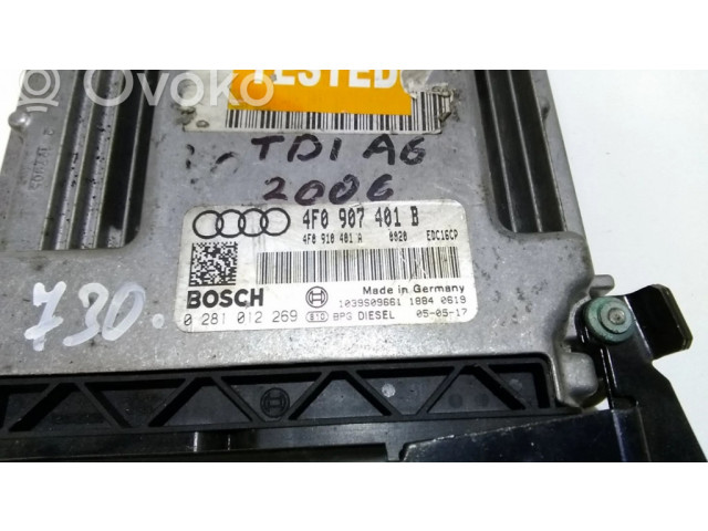 Блок управления двигателя 4F0907401B, 0281012269   Audi A6 Allroad C6