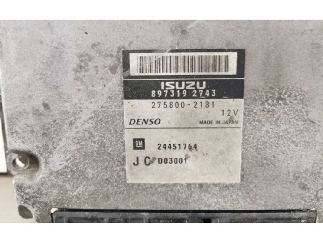 Блок управления двигателя 8973192743, 2758002181   Opel Signum