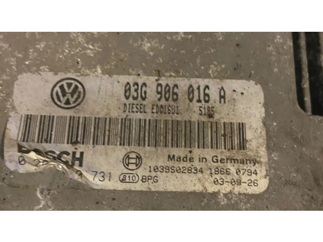 Блок управления двигателя 03G906016A, 1039S02834   Volkswagen Touran I