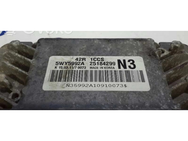 Блок управления двигателя 5WY5992A, 42R1CCS   Chevrolet Aveo