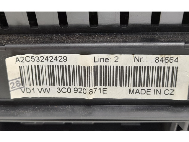Панель приборов 3C0920871E   Volkswagen PASSAT B6       