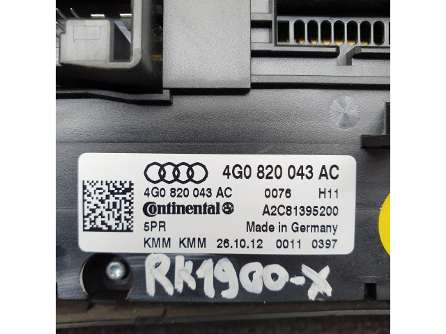 Блок управления климат-контролем 4G0820043AC   Audi A6 S6 C7 4G