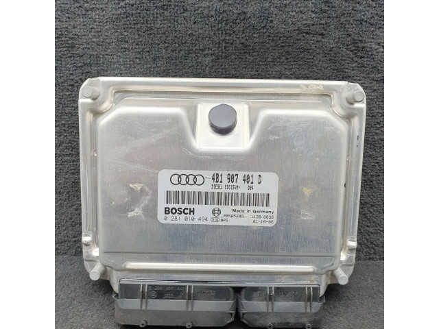 Блок управления двигателя 4B1907401D, 0281010494   Audi A6 S6 C5 4B