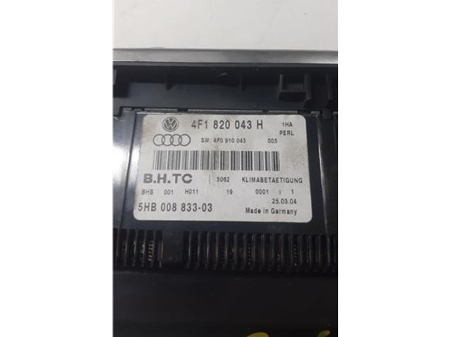 Блок управления климат-контролем 4F1820043M   Audi A6 S6 C6 4F