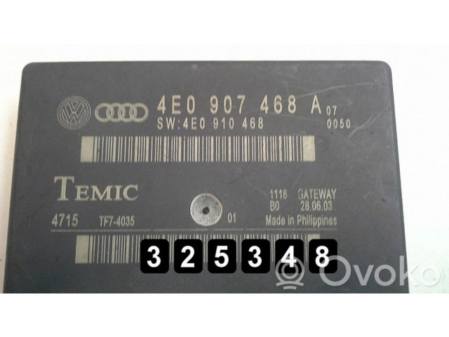 Блок управления двигателя 4E0907468A   Audi A8 S8 D3 4E