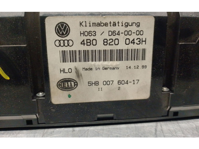 Блок управления климат-контролем 4B0820043H, 5HB00760417   Audi A6 Allroad C5