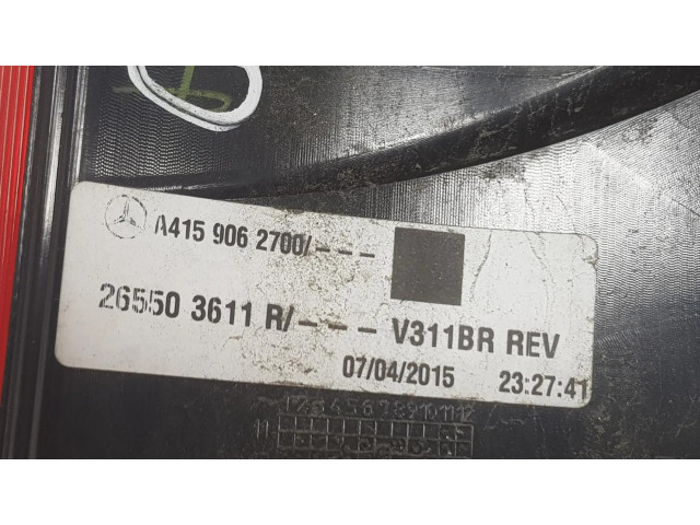 Задний фонарь  A4159062700, 265502611R    Mercedes-Benz Citan W415   2013-2021 года