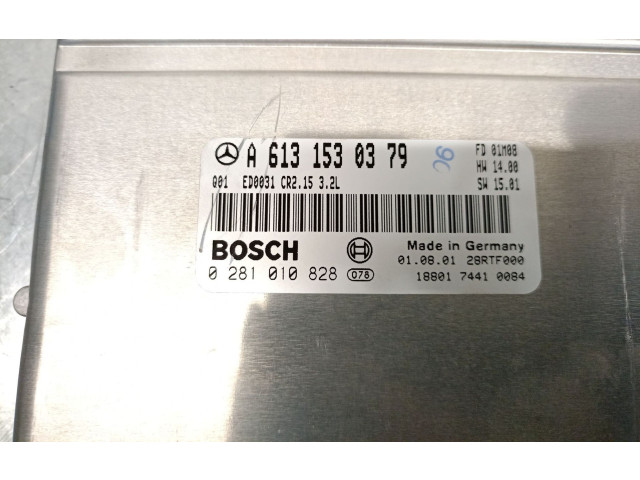 Блок управления двигателя A6131530379, 0281010828BOSCH   Mercedes-Benz Sprinter W901 W902 W903 W904