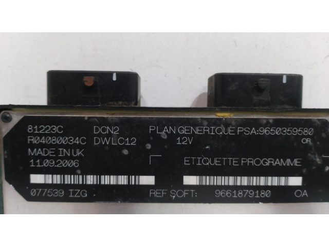 Блок управления двигателя 81223C, 9661879180   Citroen Berlingo