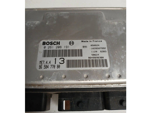 Řídící jednotka 9658477080, 9649998380   Peugeot 1007 2005