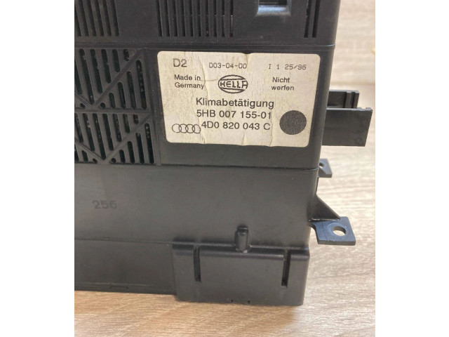 Блок управления климат-контролем 4D0820043C, 5HB00715501   Audi A8 S8 D2 4D