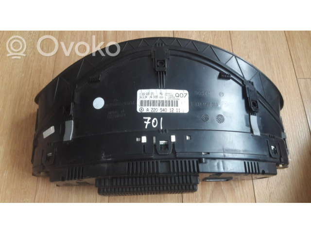 Přístrojová deska  Mercedes-Benz S W220 2003 A2205401211, 0263605070  