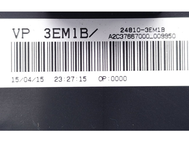 Přístrojová deska  Nissan Leaf I (ZE0) 2015 24810-3EM1B, A2C37667000  