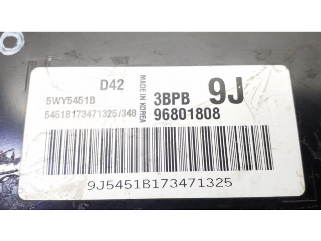 Блок управления двигателем Блок управления 96801808, 5WY5451B   Chevrolet Matiz