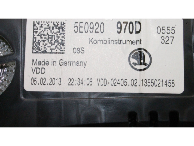 Přístrojová deska  Skoda Octavia Mk3 (5E) 2013 5E0920970D  