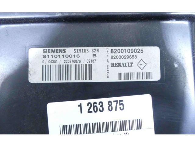 Řídící jednotka 8200109025, IMPRK1263875   Renault Kangoo I 2002
