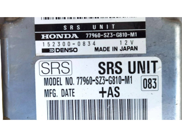 Блок подушек безопасности 152300-0834, 77960-SZ3-G810-M1   Honda Legend III KA9