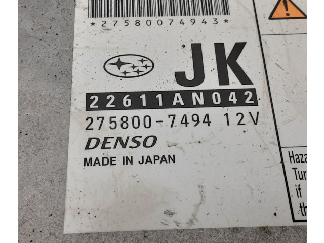 Řídící jednotka 22611AP590, 2758009241   Subaru Legacy 2009
