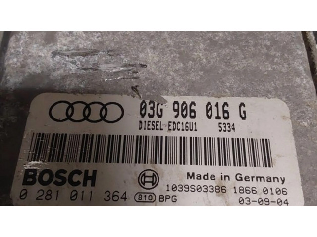 Блок управления двигателя 03G906016G, 1039S03386   Audi A3 S3 8P