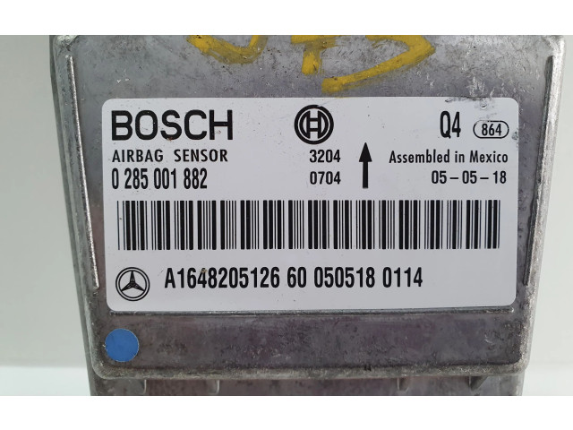 Блок подушек безопасности A1648205126, 0285001882   Mercedes-Benz ML W164