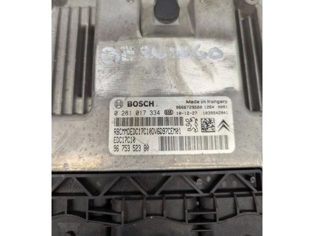 Блок управления двигателя 9675352380, 9666729580   Peugeot Partner