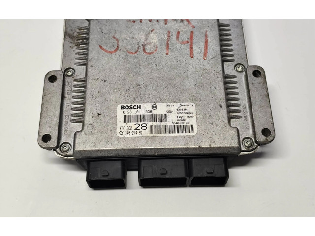 Řídící jednotka 0281011536, 9640938180   Suzuki Grand Vitara I 2002