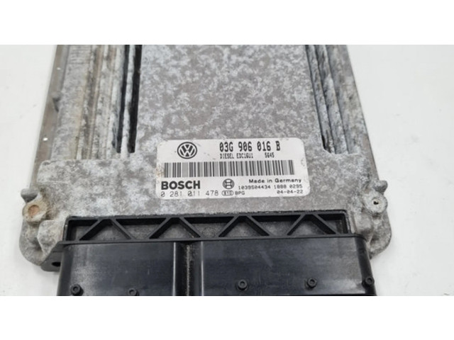 Řídící jednotka 03G906016B, 0281011478   Audi A2 2004