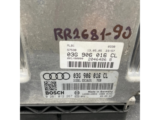 Блок управления двигателя 03G906016CL, 0281012267   Audi A6 S6 C6 4F