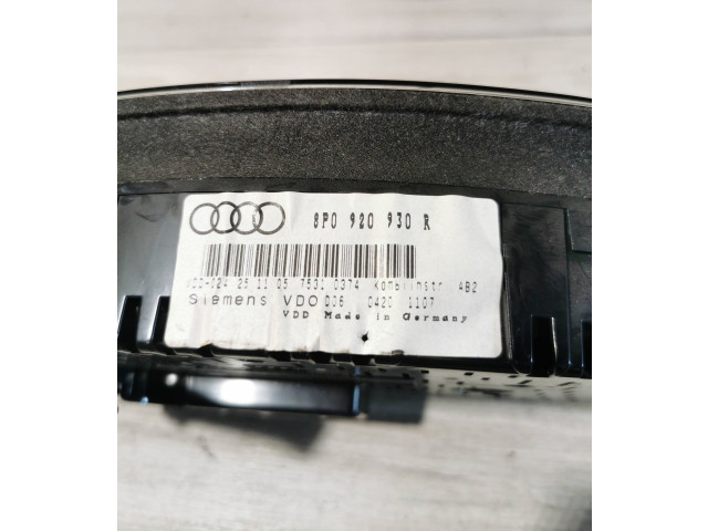 Pojistková skříňka Спидометр (приборный щиток) 8P0920930R   Audi A3 S3 A3 Sportback 8P 2007