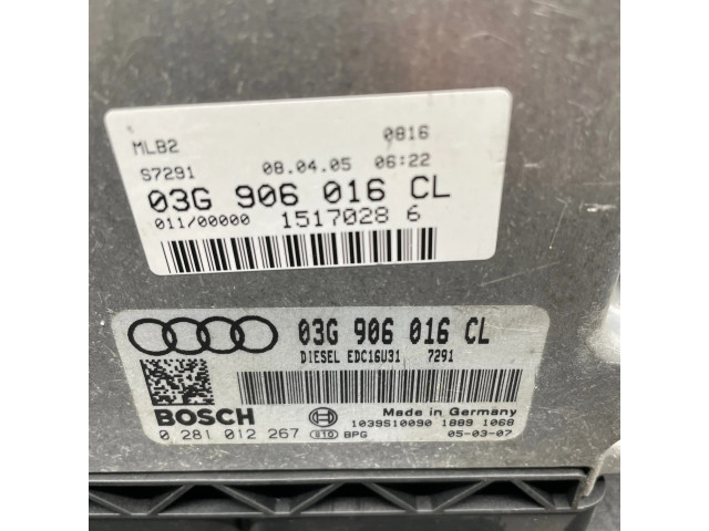 Блок управления двигателя 03G906016CL, 0281012267   Audi A6 S6 C6 4F