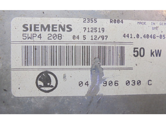 Zámek zadních dveří 047906030C, 047906030C   Skoda Felicia I 1997