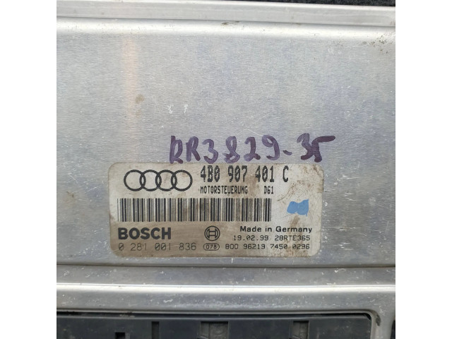 Блок управления двигателя 4B0907401C, 0281001836   Audi A6 S6 C5 4B