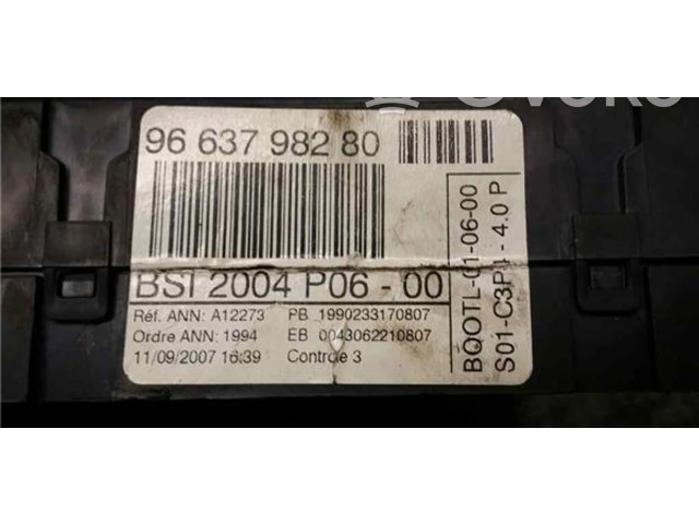   Pojistková skříňka 9663798280, 9663798280   Peugeot 207 2007